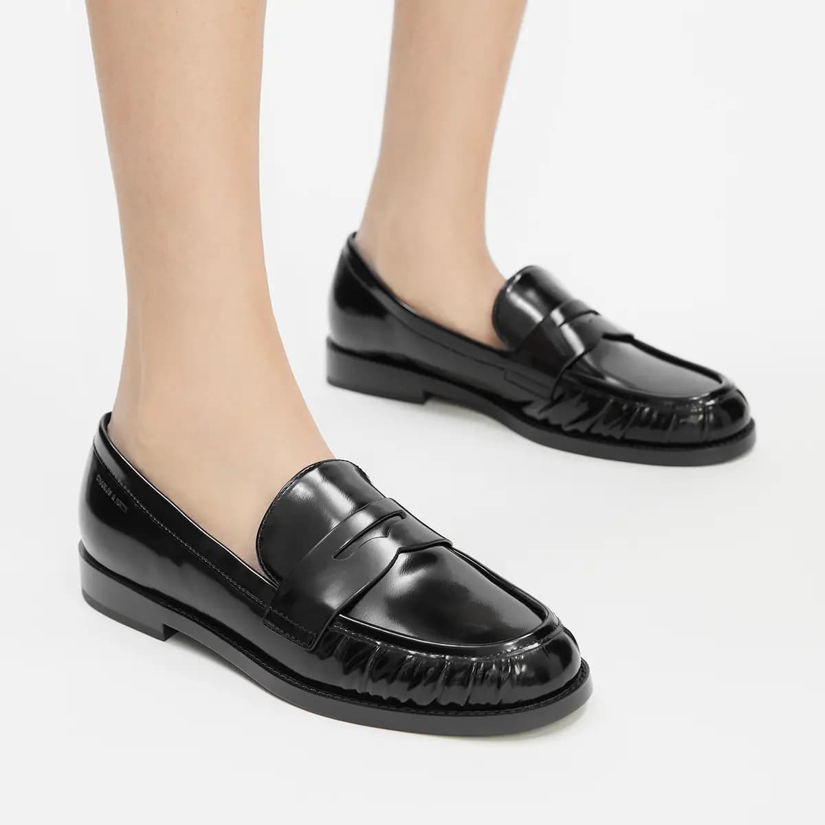 CHARLES&KEITH Loafer Qadın Qara/Bordo 4