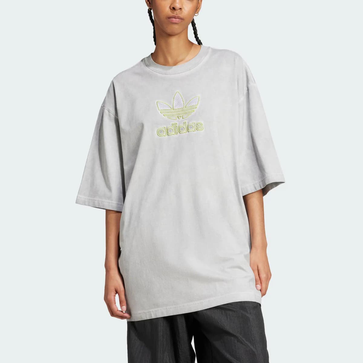 Adidas Originals Adilenium Season 2 Washed Oversized Trefoil Tee Gender Neutral 3