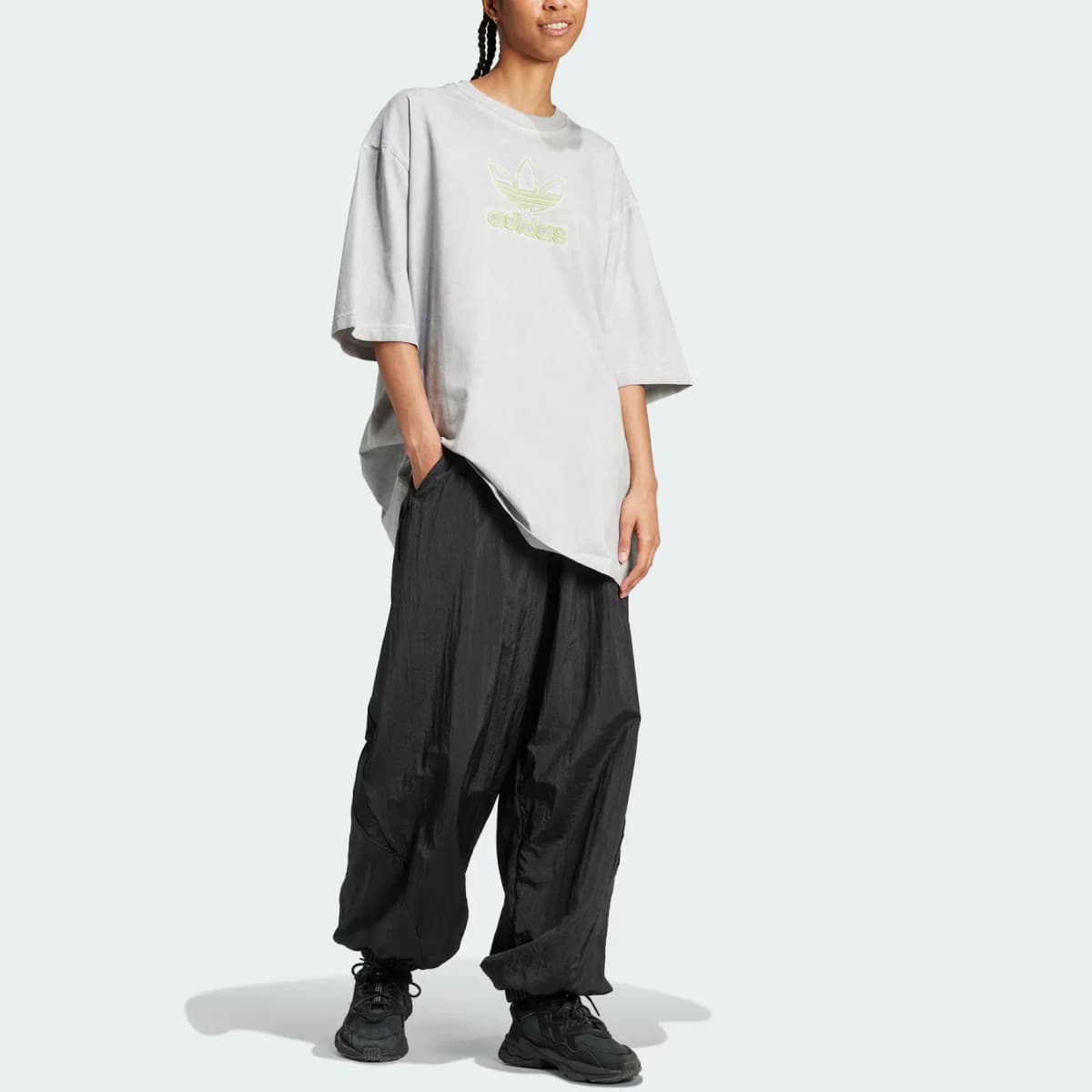 Adidas Originals Adilenium Season 2 Washed Oversized Trefoil Tee Gender Neutral 2