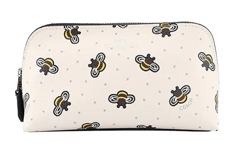 COACH Canvas Qadın Kosmetika Çantası Ağ