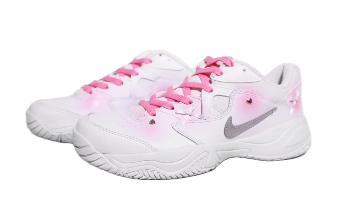 Nike Court Lite 2 Qadın Tennis Ayaqqabısı Ağ/Çəhrayı 3