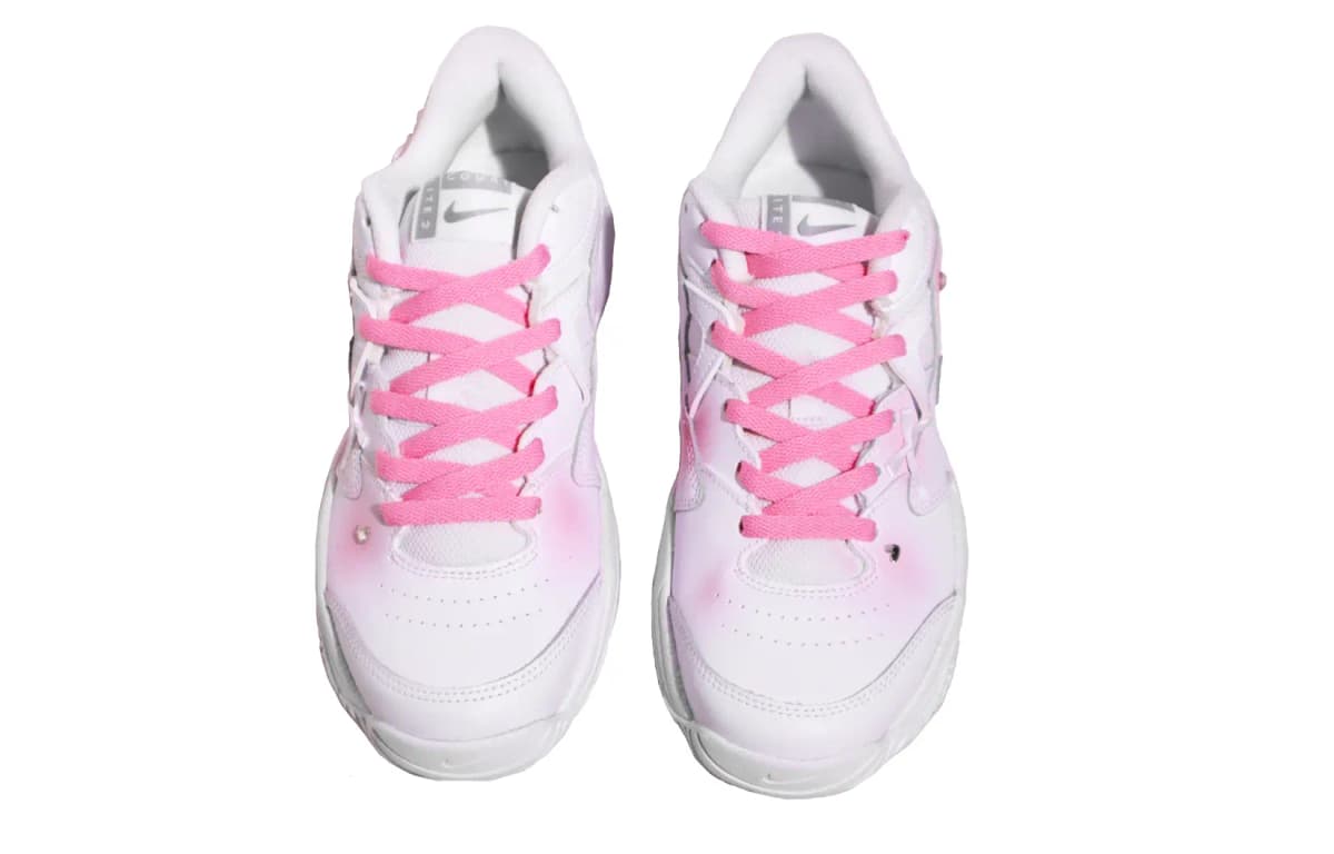 Nike Court Lite 2 Qadın Tennis Ayaqqabısı Ağ/Çəhrayı 4