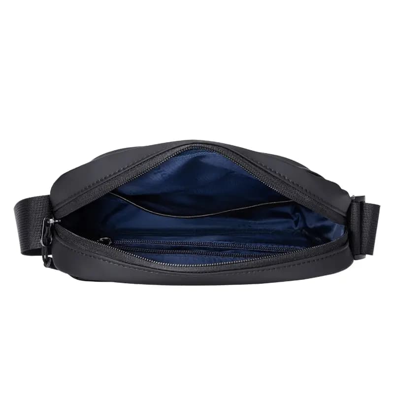 POLO Fabric Shoulder Bag Medium Men's Black 12