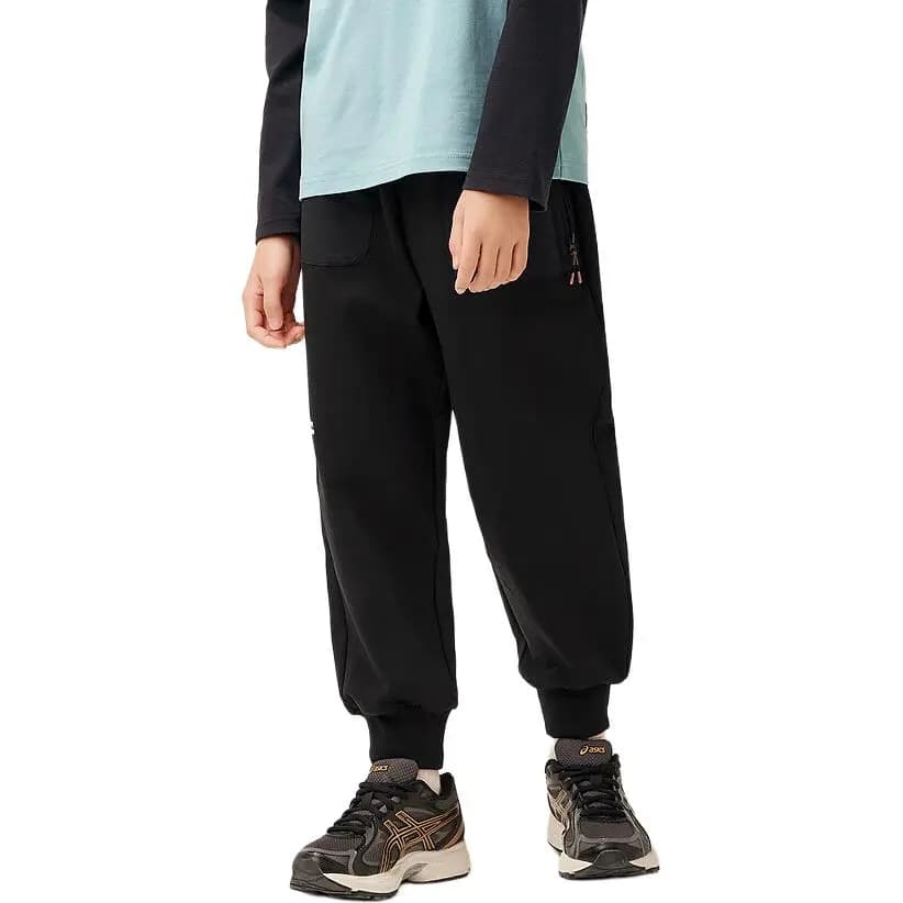 Asics Japanese Style Light Trend Knitted Sports Pants Black Teenagers 3