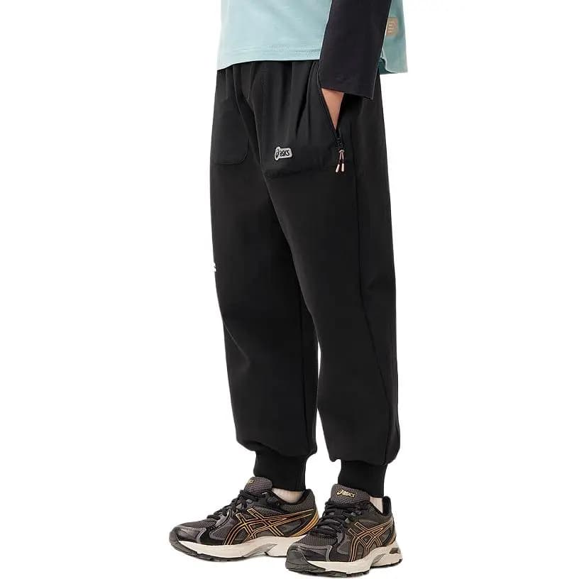Asics Japanese Style Light Trend Knitted Sports Pants Black Teenagers 4