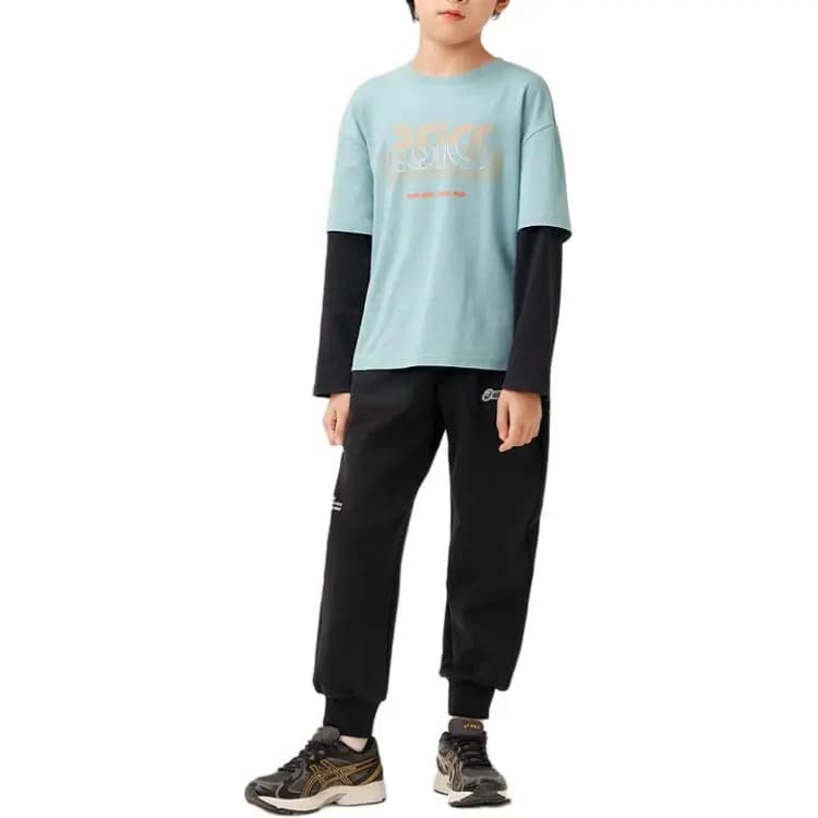 Asics Japanese Style Light Trend Knitted Sports Pants Black Teenagers 2
