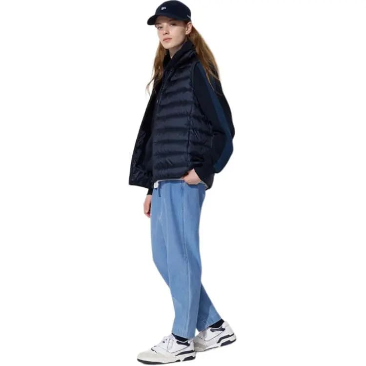 UNIQLO Stand Collar Vest Kişi Göy 2