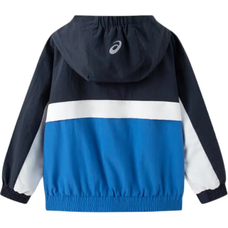 Asics Toddler Series Full-Zip Hooded Soft Comfortable Loose Jacket Blue Toddler 2