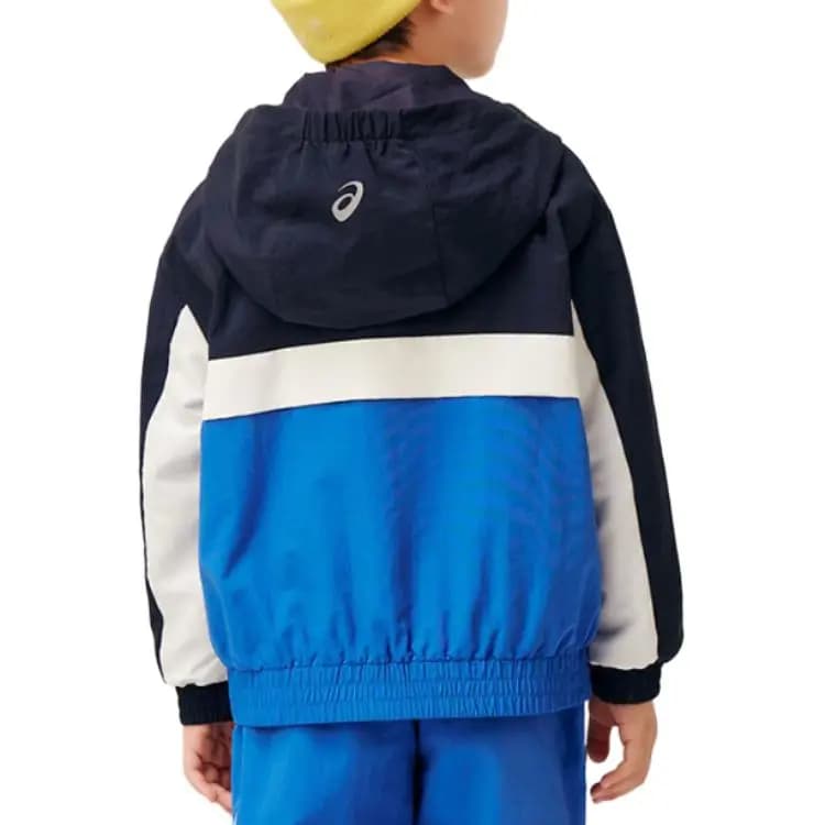 Asics Toddler Series Full-Zip Hooded Soft Comfortable Loose Jacket Blue Toddler 4