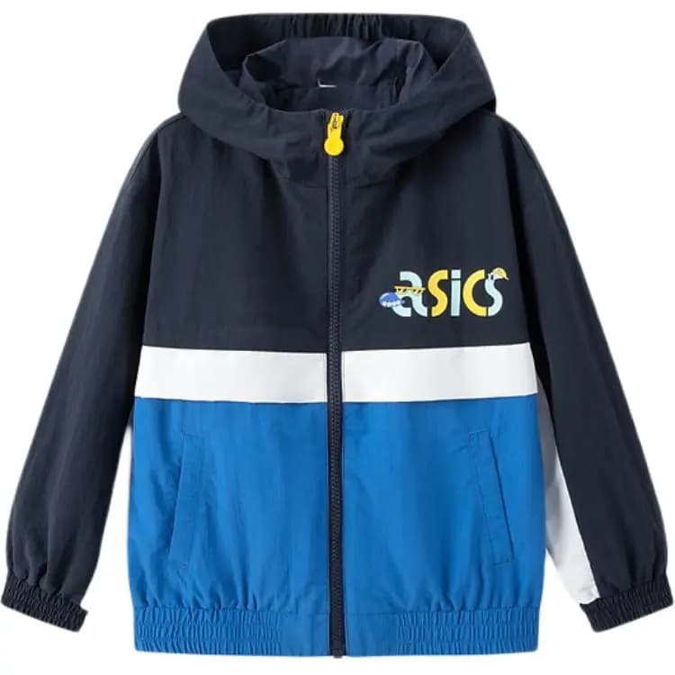 Asics Kapüşonlu Pencək Mavi Uşaq