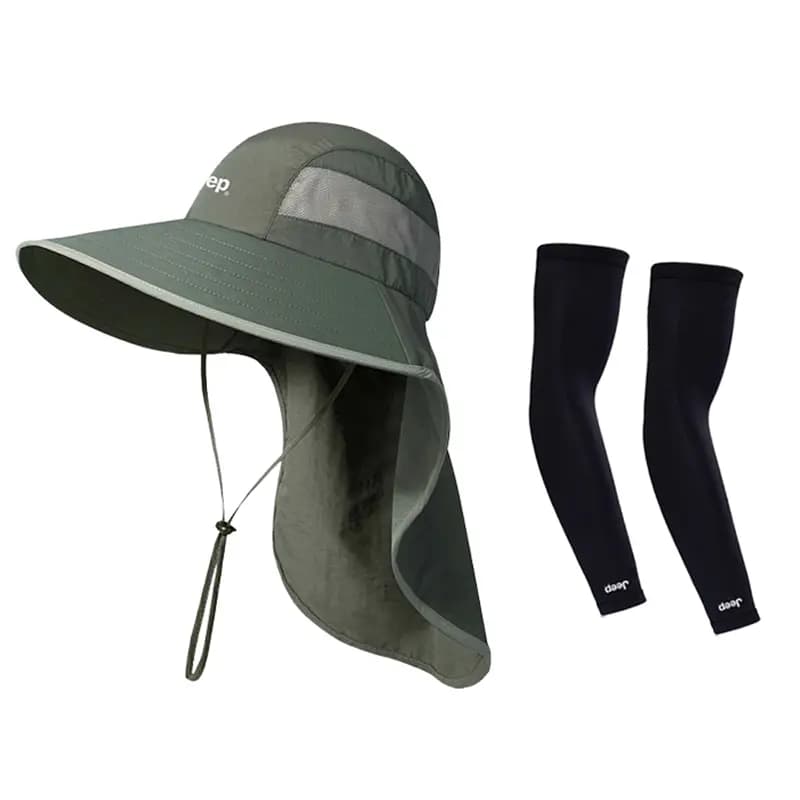 Jeep Fisherman Outdoor Large Brim Sun Shade Special Sun Fishing Nylon Sun Hat Unisex Couple Style 7