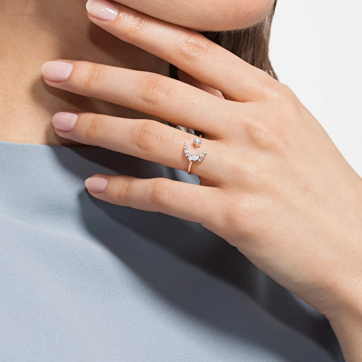 Swarovski Penélope Cruz Moonsun Rose Gold Plated Rings Women's 4