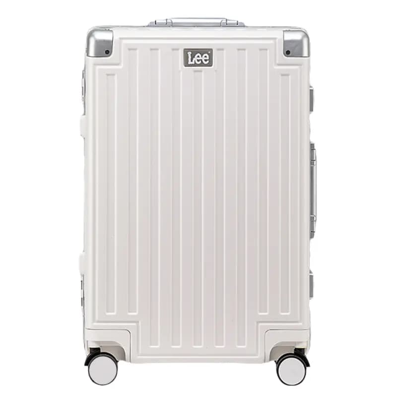 Lee Durable Anti-Drop Aluminum Frame Suitcase Multi-Function Silent Spinner Large Capacity Carry-On Luggage PC Travel Suitcase 20/24/26/28 Inch Unisex Multi-Color 2
