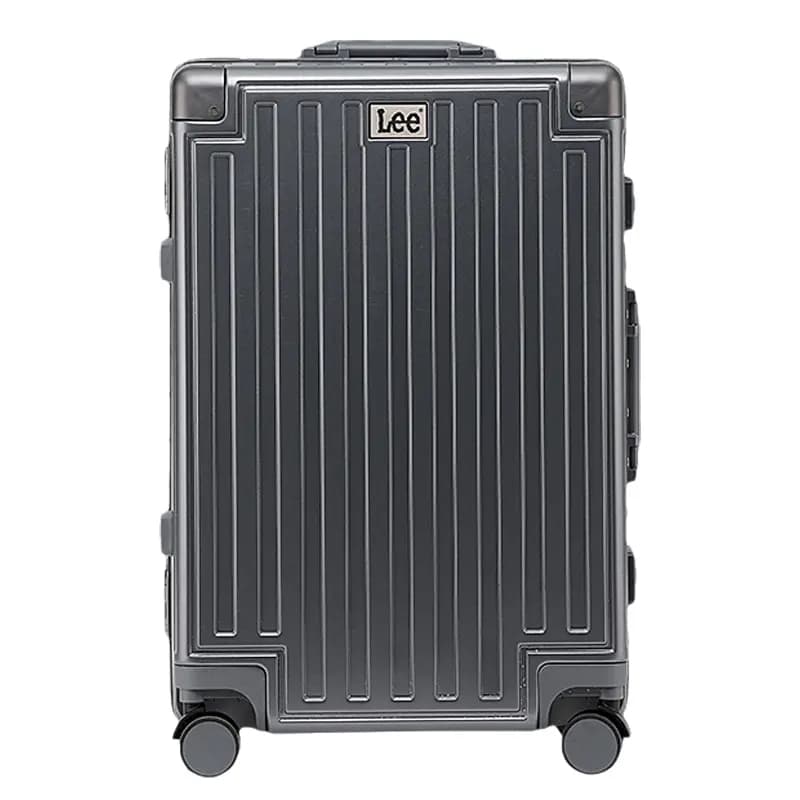 Lee Durable Anti-Drop Aluminum Frame Suitcase Multi-Function Silent Spinner Large Capacity Carry-On Luggage PC Travel Suitcase 20/24/26/28 Inch Unisex Multi-Color 3