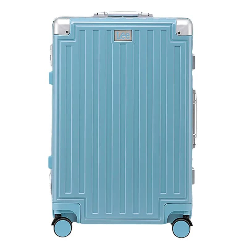 Lee Durable Anti-Drop Aluminum Frame Suitcase Multi-Function Silent Spinner Large Capacity Carry-On Luggage PC Travel Suitcase 20/24/26/28 Inch Unisex Multi-Color 5