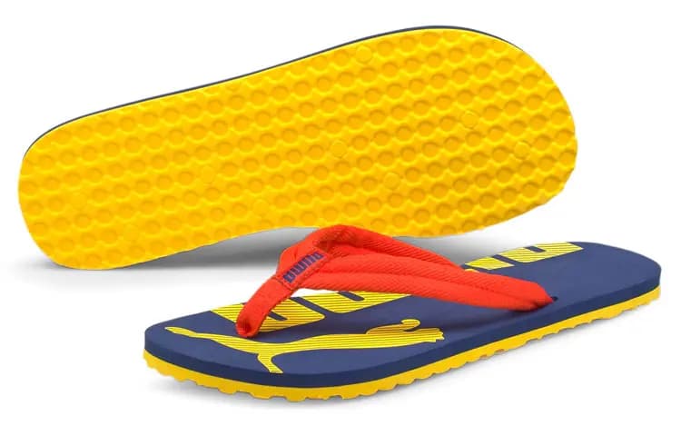 PUMA Epic Flip V2 Sürüşmə Ayaqqabı Sarı/Qırmızı 4