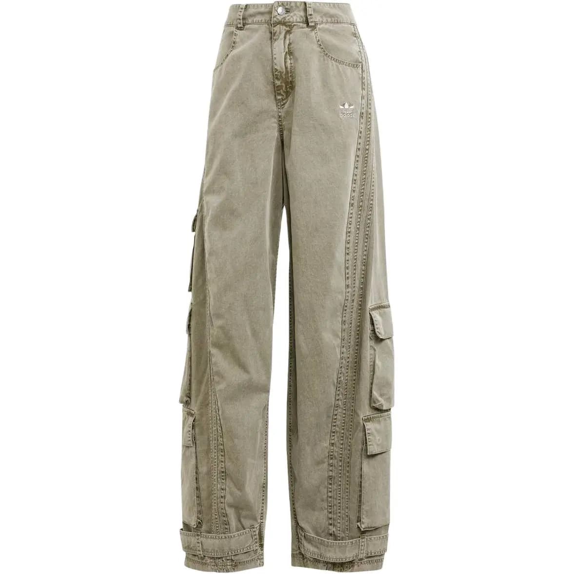 adidas Originals ADILENIUM SS24 Qadın Kargo Şalvar Zeytun Yaşılı