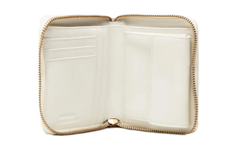 PINKO Cow Leather Short Wallets Women's White 3