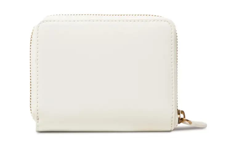 PINKO Cow Leather Short Wallets Women's White 2
