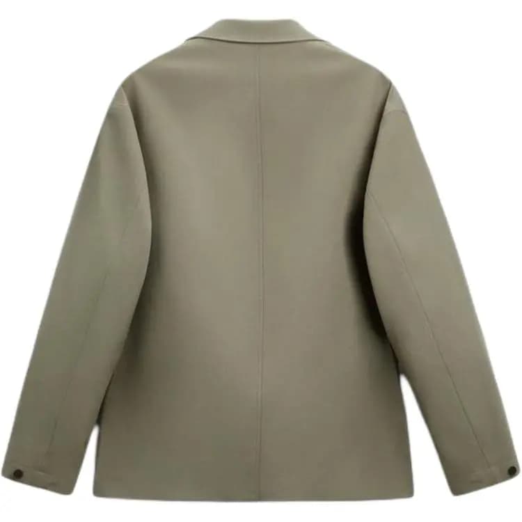 ZARA Fashion Casual Simple Relaxed Long Sleeve Blazer Men's Sand 2