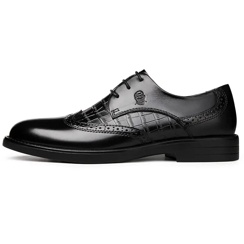 LAORENTOU Dəri Klassik Ayaqqabı Kişi Qara