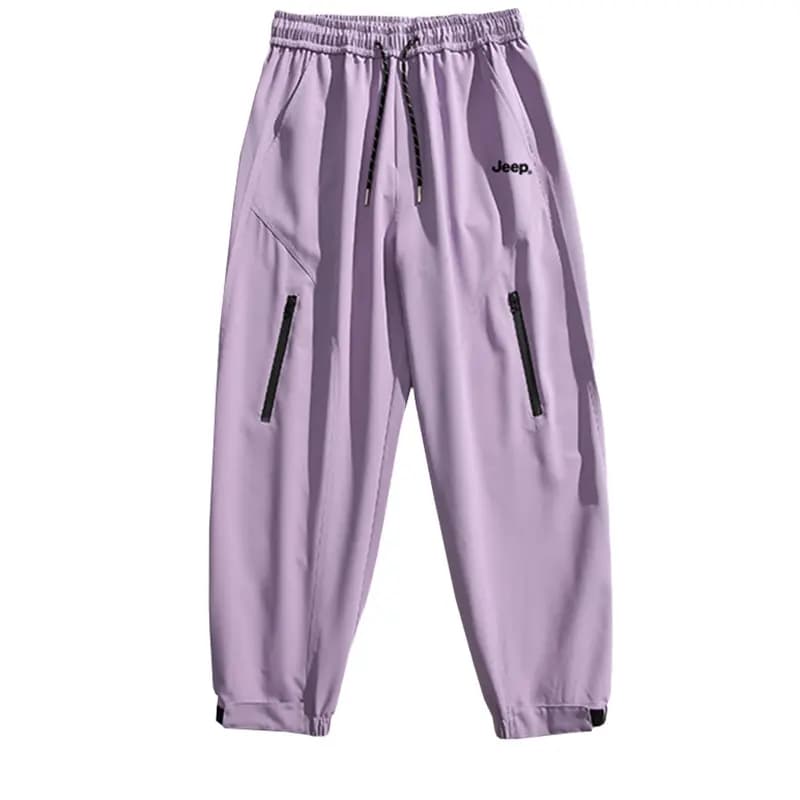 Jeep Unisex Hiking Outdoor High-Street Functional Solid Color Tapered Lightweight Cargo Pants 2