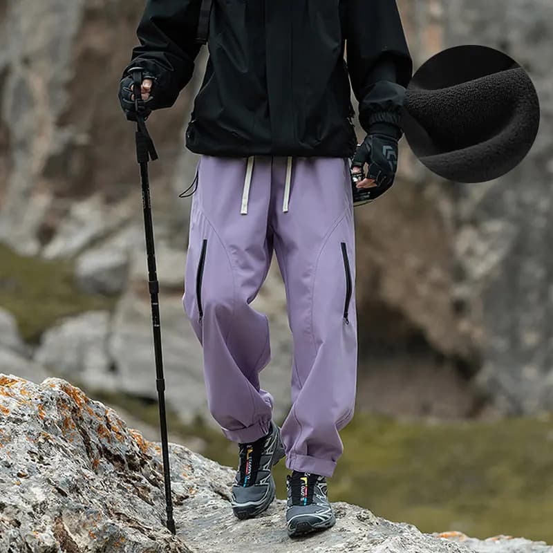 Jeep Unisex Hiking Outdoor High-Street Functional Solid Color Tapered Lightweight Cargo Pants 40