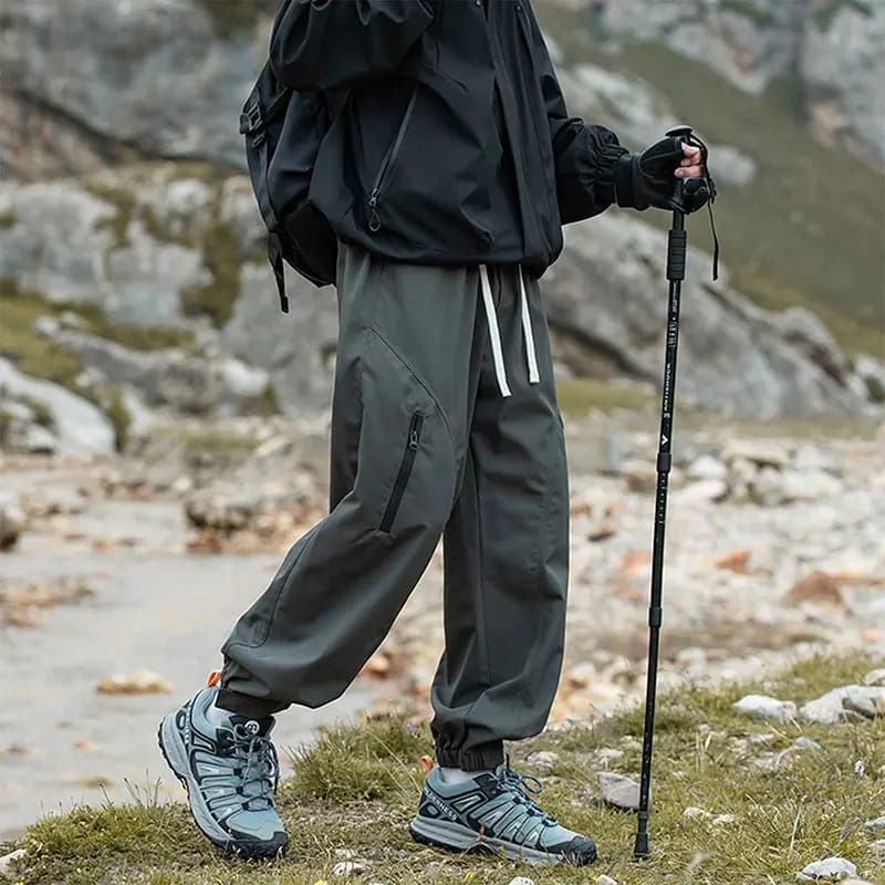 Jeep Unisex Hiking Outdoor High-Street Functional Solid Color Tapered Lightweight Cargo Pants 12