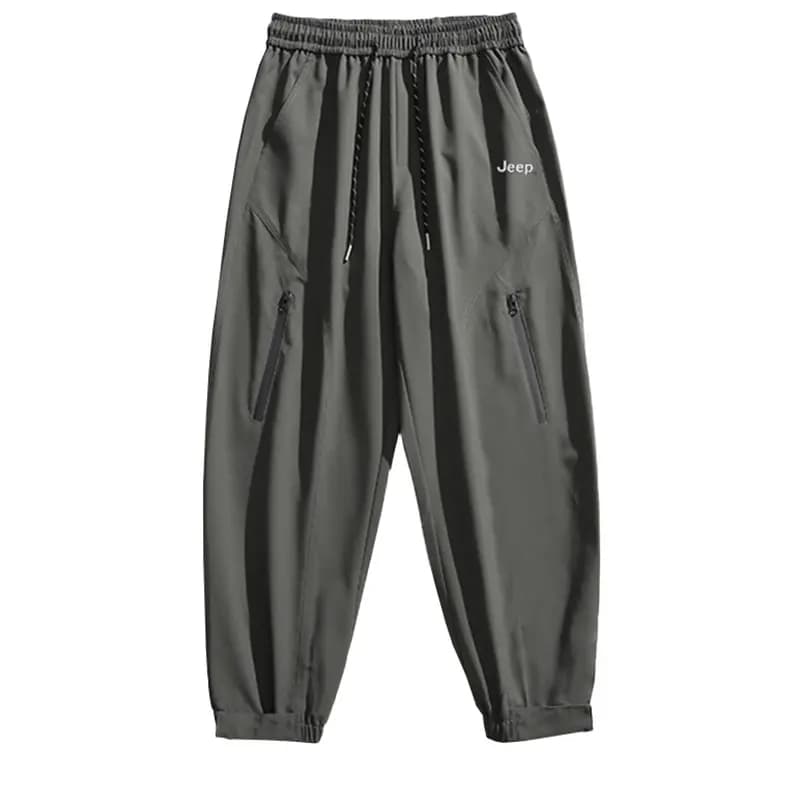 Jeep Unisex Hiking Outdoor High-Street Functional Solid Color Tapered Lightweight Cargo Pants 9