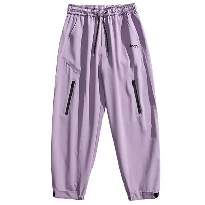 Jeep Unisex Hiking Outdoor High-Street Functional Solid Color Tapered Lightweight Cargo Pants 36