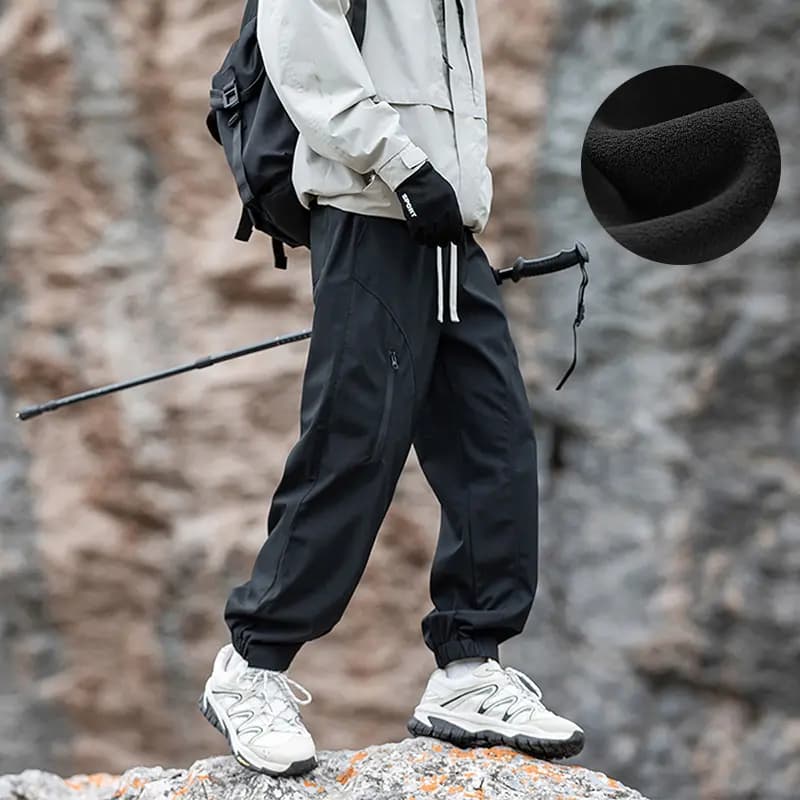 Jeep Unisex Hiking Outdoor High-Street Functional Solid Color Tapered Lightweight Cargo Pants 28
