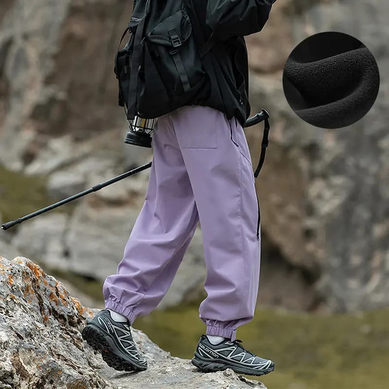 Jeep Unisex Hiking Outdoor High-Street Functional Solid Color Tapered Lightweight Cargo Pants 39