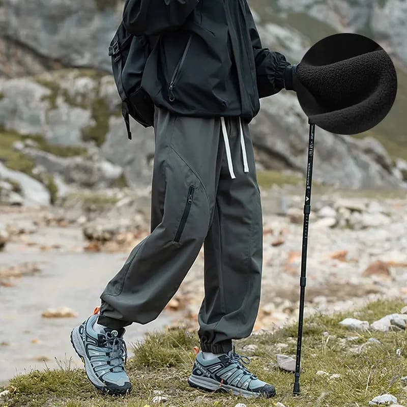 Jeep Unisex Hiking Outdoor High-Street Functional Solid Color Tapered Lightweight Cargo Pants 33