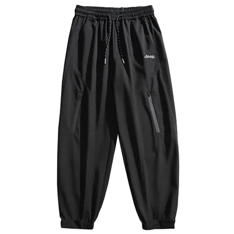 Jeep Unisex Hiking Outdoor High-Street Functional Solid Color Tapered Lightweight Cargo Pants 24