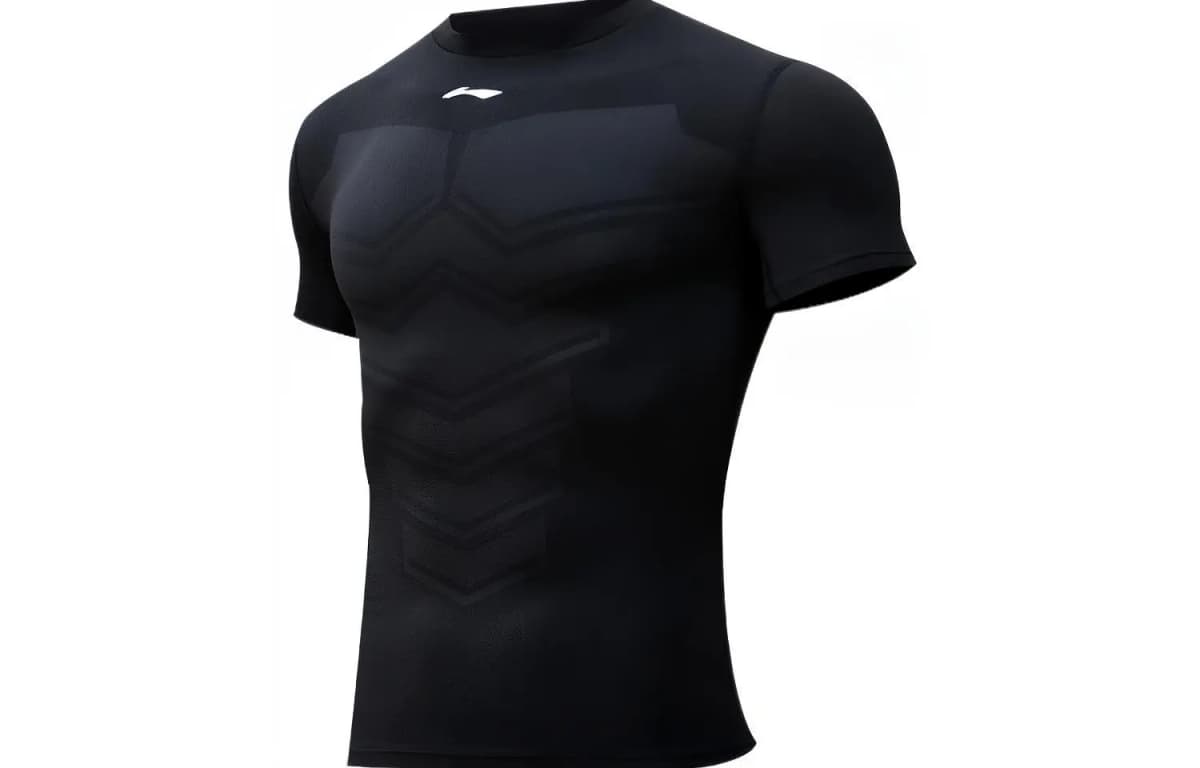 Li-Ning Comprehensive Training Casual Sports Quick-Dry Compression Fitness Top Men's Black