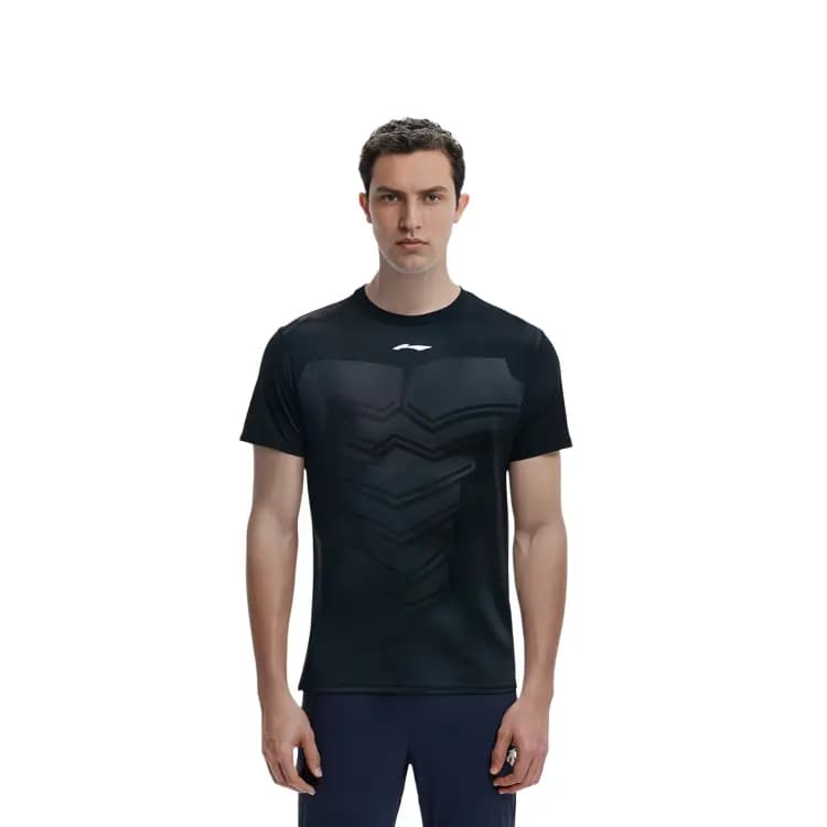 Li-Ning Comprehensive Training Casual Sports Quick-Dry Compression Fitness Top Men's Black 3