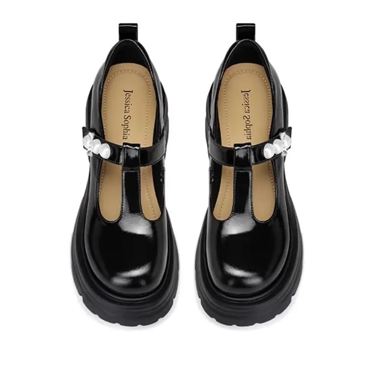 JESSICA SOPHIA Mary Jane Shoes Women's Black 5