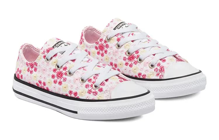 Converse Chuck Taylor All Star Alçaq Boğazlı Uşaq Ayaqqabısı Çəhrayı/Ağ 3