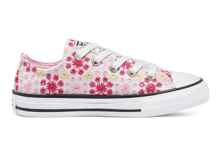 Converse Chuck Taylor All Star Alçaq Boğazlı Uşaq Ayaqqabısı Çəhrayı/Ağ 2