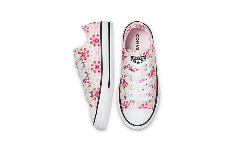 Converse Chuck Taylor All Star Alçaq Boğazlı Uşaq Ayaqqabısı Çəhrayı/Ağ 5