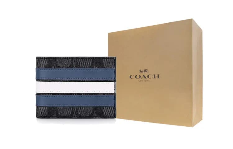COACH PVC Pulqabı Kişi Qara/Boz/Mavi/Ağ 7