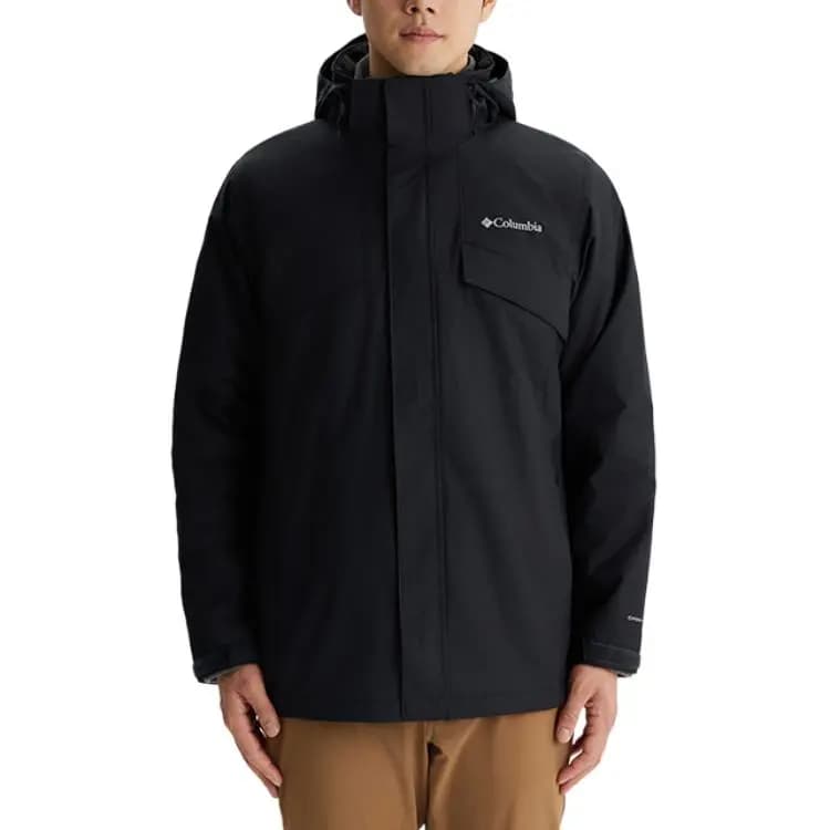 Columbia Omni-Heat Windproof Breathable And Warm Windbreaker Jacket Men's Black 2