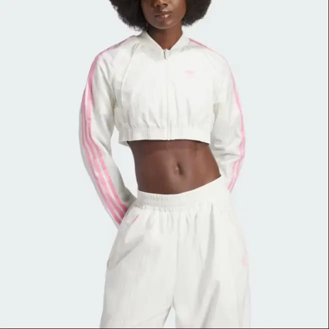 Adidas Originals Qadın Crop Top Ağ 3