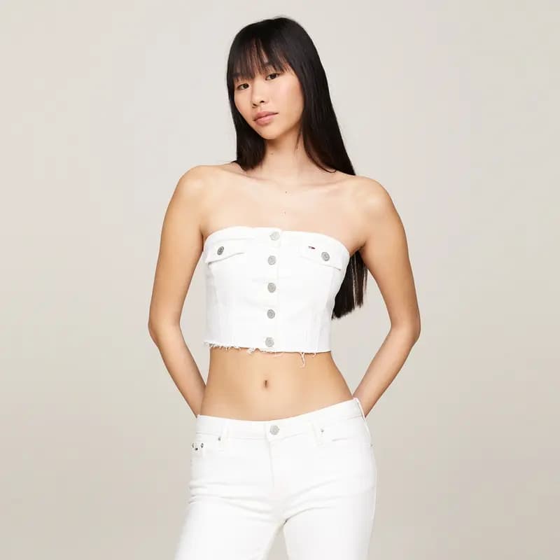 Tommy Hilfiger Qadın Top Ağ 3