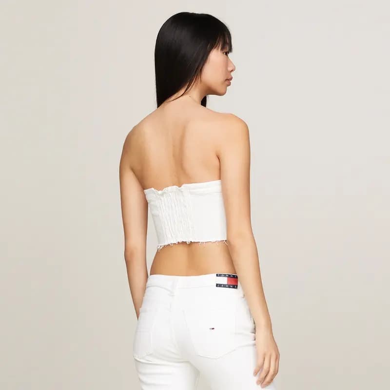 Tommy Hilfiger Qadın Top Ağ 4