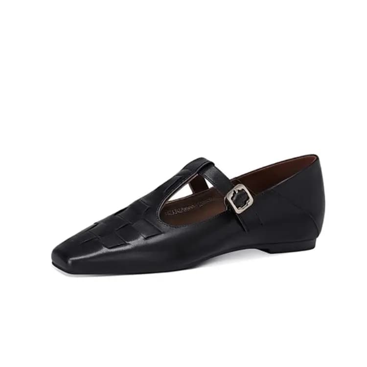 JESSICA SOPHIA Sheepskin Fashion Versatile Mary Jane Shoes Women's