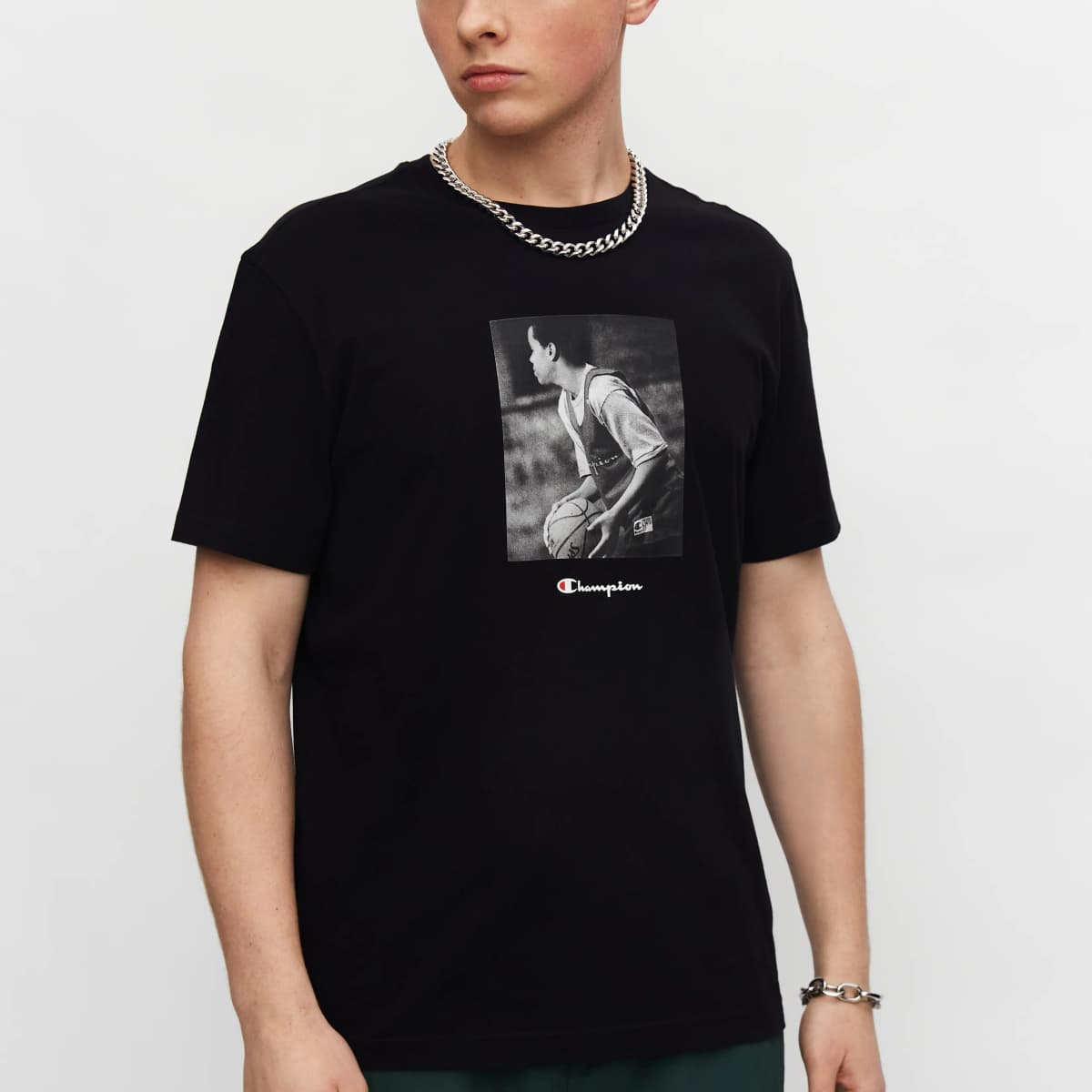 Champion T-Shirt Europe Version Unisex Black 3