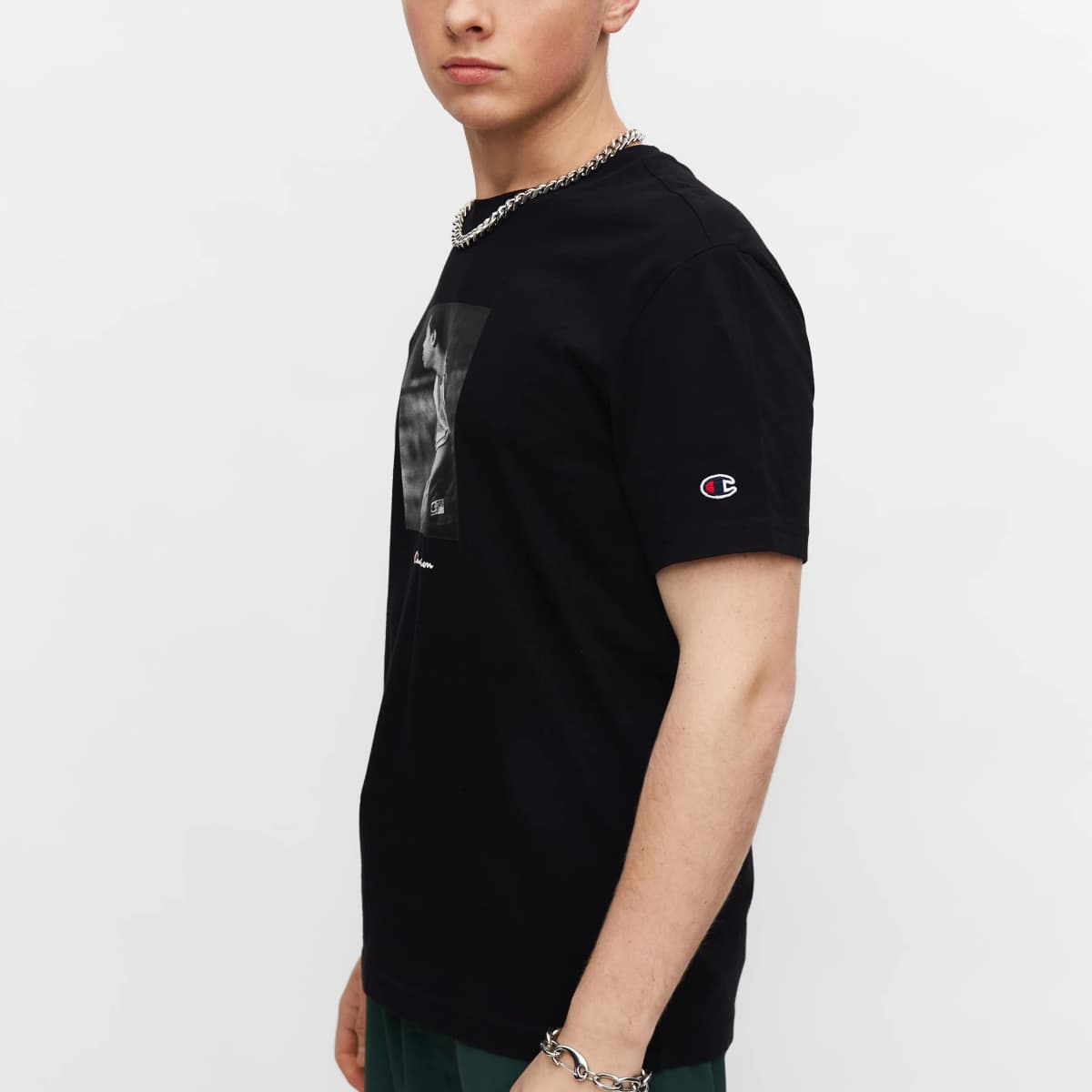 Champion T-Shirt Europe Version Unisex Black 5