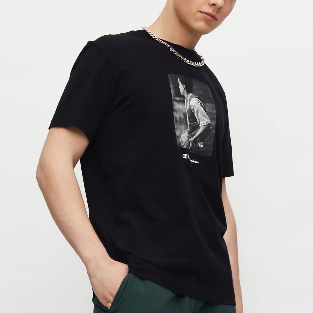 Champion T-Shirt Europe Version Unisex Black 4