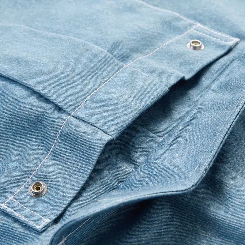 FILA FUSION Denim Uzun Ətək Qadın Mavi 6